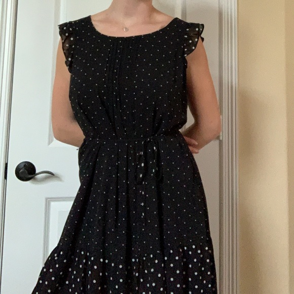 DISCONTINUED Tommy Hilfiger Black Polka Dot mini dress - Picture 1 of 4